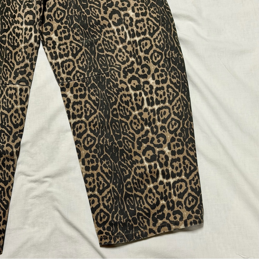 Ashley Mason Leopard Barrel Jeans High Rise Animal Print Denim Size 25 Y2K - Picture 9 of 10